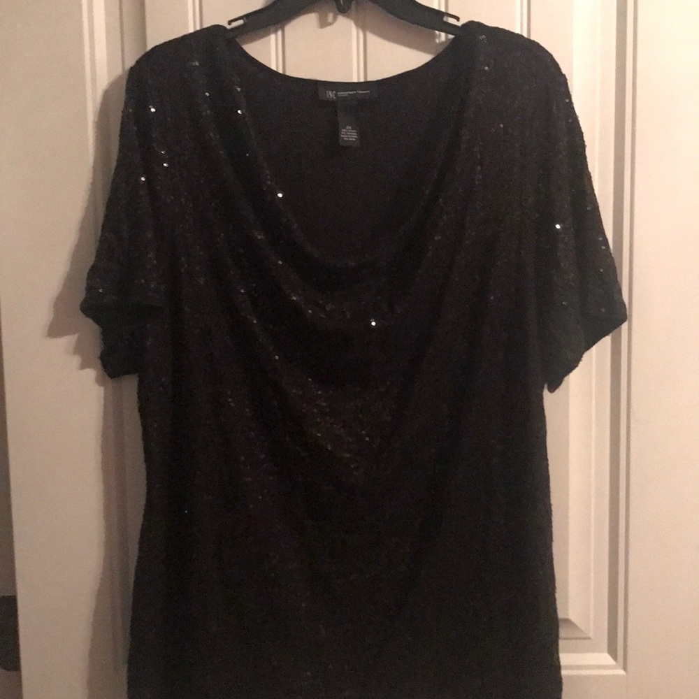 INC Sequin short sleeves top